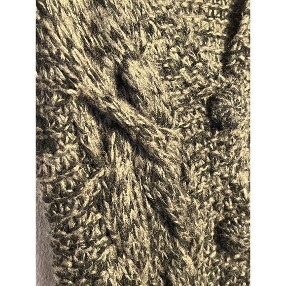 Calypso St. Barth Women Hand-3D Chunky Cable Knit Wool Blend Vest Pckts S/M Hood - Picture 4 of 16